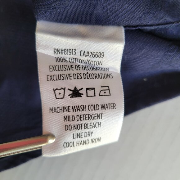 Robert Graham M Navy Blue (Sashiko)Textured Paisley Short Sleeve Button Up Shirt - Picture 13 of 13